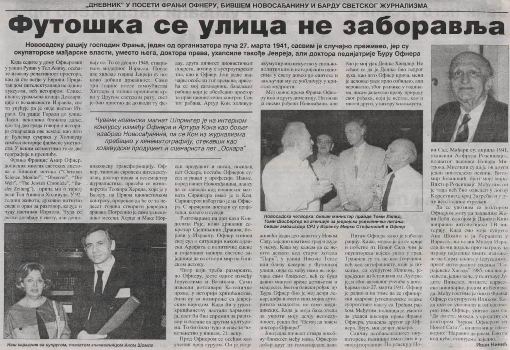 članak o Franji Ofneru